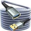 AINOPE USB Extension Cable,USB Extender,USB 3.0 Extension Cable, Male to Female Cord High Data Transfer Compatible with Webcam,Keyboard,Flash Drive,Hard Drive,Printer,24.6FT,Grey