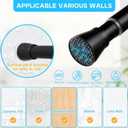 Black Tension Curtain Rod 30 to 64 Inch,Adjustable Curtain Rod,Shower Tension Curtain Rod No Drilling,7/8" Spring Curtain Rods for Windows Closet Doorway Door