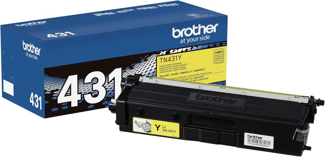 Brother Printer TN431Y Standard Yield Toner-Retail Packaging , Yellow