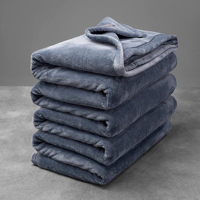Mellowdy Extra Thick Hearty Plush Flannel Blanket (Cameo Pink, 90x90) - 500GSM King Size Warm Blanket for Winter, Fall | Soft, Fluffy, Cuddly, Perfect for Bed, Oversized Throw for Couch, Sofa (90x90)