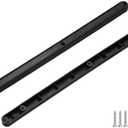 PATIKIL 12 Inch Drawer Slides, 2 Pcs Plastic Guide Rails Side Mounted Rails with Mounting Screws for Cabinet/Drawer/Bedside/Table/Wardrobe, Black