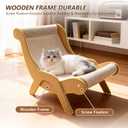 Extra Large Cat Scratcher Lounge & Bed,Curved Sisal Scratching Pad for Indoor Cats,Durable Furniture-Grade Lounge Combo,Tight Weave Material with Less Shedding