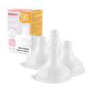 Pigeon Silicone Nipple (LL) with Latch-On Line, Natural Feel, 9+ Months, 4 Counts