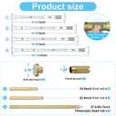 Tension Curtain Rod 41-146" Heavy Duty No Drilling Adjustable Golden, 1.26"