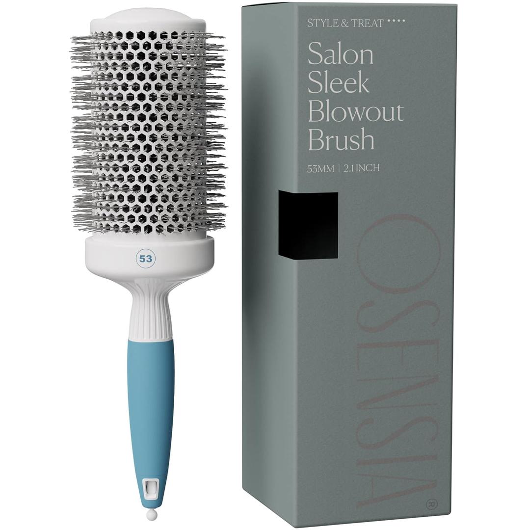 Large Round Brushing Brush - Ceramic Ionic Hair Brush for Precise and Elegant Salon - Professional Brushing Brush for Women and Men - 53 mm (2 Inch)
