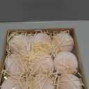 Velvet Ornaments for Christmas Tree Decorations - Light Baby Pink Xmas Ball Ornament for Indoor Holiday Decor - Shatterproof Christmas Bulbs Ornaments 80mm 3.15inch - Pack of 9