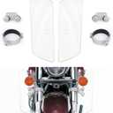 Motorcycle Front Fork Wind Deflectors with Brackets for Honda Shadow VT1100 VT750 VTX1300, for Kawasaki Vulcan Classic VN1500, for Yamaha V-Star XV950 XVS1100 XVS1300 Leg Wind Deflector (Clear)