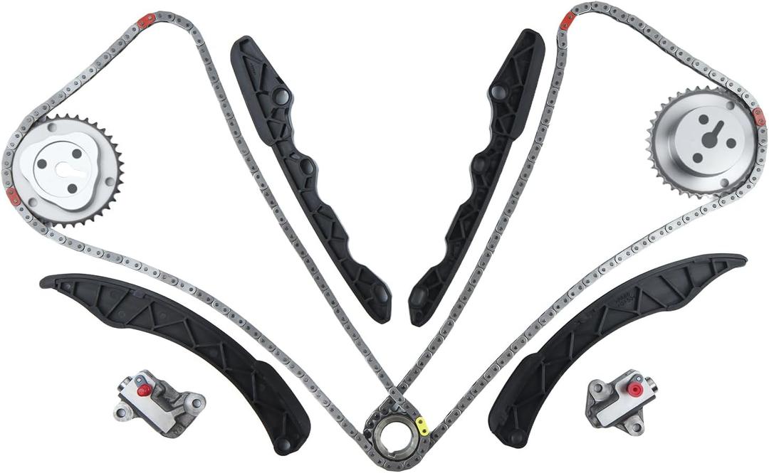 Autoexact Engine Timing Chain Kit W/Sprocket Tensioner Guide Fit for Subaru Forester Legacy Outback 2011-2018 2.5L 13143AA110 13142AA103