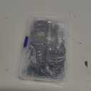 Hotop 30 Pcs Metal Drapery Curtain Rings 0.98/1.26/1.65 inch Interior Diameter and 30 Pcs Hanging Curtain Drapery Pin Hooks for Window Door Shower(Black,32 mm)