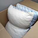 Memory Foam Pillows Queen Size Set of 2, Adjustable Cooling Pillow for Side Back Stomach Sleepers with Washable Removable Cover (White)