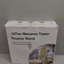 10 Tiers Macaroon Tower Stand, Round Macaron Tower Cake Display Rack Plastic Cupcake Stand Macarons Desserts Serving Tray for Birthday Wedding Party Decor (10 Tiers)