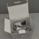 Stovetop Espresso Moka Pot, Crystal Glass-Top & Stainless Steel Italian Coffee maker, 300ml(6cup) (silver)