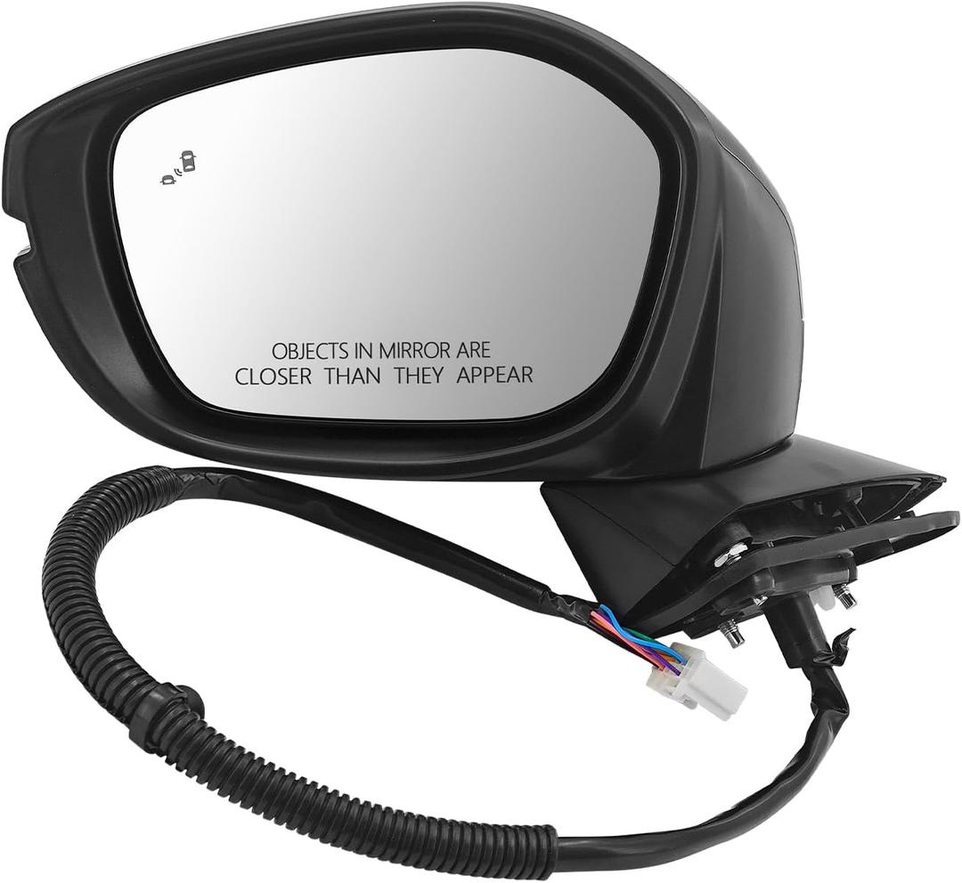 Left Driver Side Mirror Compatible with Civic Touring 2022-2025 Heated Blind Spot Monitoring Turn Signal Light Power Adjusted 76258-T20-A31 HO1320352, 8 PINS