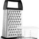Urbanstrive Cheese Grater With Container Box Grater Stainless Steel Graters for Kitchen Cheese Shredder Parmesan Shredder Kitchen Gadgets Kitchen Tools Kitchen Gifts for Chef Dishwasher Safe Zester