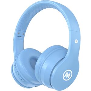 Mokata Headphones Kids Bluetooth 5.4 Wireless Play Time 68H Safe Volume Limit 85/94dB OverEar Foldable Headset,Fast Charging,with Aux Cord Builtin Mic for Toddler Child Pad Study Tablet Blue