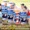 Smygoods Trump Design Disposable Paper Coffee Cups (16 OZ, 50 Count) For Hot Beverages, Tea, Espresso, Cocoa - To Go Drink Containers, Caf & Office
