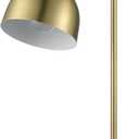 GLOBE Electric 61000058 18" Desk Lamp, Matte Brass Finish, Matte Black Metal Shade, Pivot Joint, On/Off Rotary Switch on Socket, E26 Base Bulb, Lamp for Living Room, Home Office