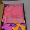 Dreamon Collapsible Beach Toys Set for Kids 3-10, Collapsible Sand Bucket Shovels Set with Mesh Bag and Beach Molds, Ice Cream Sand Toys for Beach, Sandbox Travel Toys for Kids Toddlers Girls