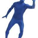Howriis Full Bodysuit Unisex Spandex Zentai Costume - Stretch Adult Disappearing Man Body Suit for Halloween & Cosplay (Blue, Large)