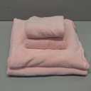 MOONQUEEN Ultra Soft Towel Set - Quick Drying - 2 Bath Towels 2 Hand Towels 2 Washcloths - Microfiber Coral Velvet Highly Absorbent Towel for Fitness, Bathroom, Sports, Yoga, Travel (Pink, 6 Pcs)