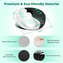 SAHEYER Donut Pillow for Tailbone Pain, Memory Foam Hemorrhoids Pillow for Sciatica Nerve, Sciatica Hip Coccyx Seat Cushion for Long Sitting Office Workers, Car Drivers, Black