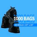 Reli. 6-10 Gallon Trash Bags | 1000 Bags | Black | Bathroom | Strong | Garbage