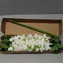 8 pcs White Delphinium Artificial Flowers, 34.25''Artificial Snapdragon Flowers Tall Fake Flowers Silk Flowers Faux Delphinium Bulk for Tall Vase Home Wedding Garden Table Decor (White)