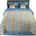 Pokmon Gaming Anime Kids Bedding Super Soft Microfiber Comforter And Sheet Set, 5 Piece Full Size, (Officially Licensed Product) By Franco