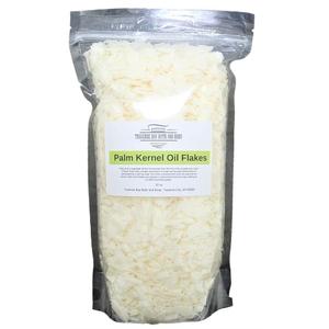 Palm Kernel Oil Flakes 32- oz. / 2LB Soap making supply's in stand-up barrier pouch all natural.