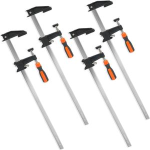 Woodworking Clamps, 4-Pack 36 Inch Long Bar Clamps, Heavy Duty Adjustable and Quick Release, 2.5 Inch Throat Depth, 600 Lbs Force