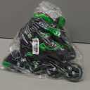 MammyGol Adjustable Inline Skates for Kids Boys Girls Youth Beginner with Light up Wheels Ages 4-16 (Green)