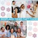 Epakh 24 Sets Winter Snowflake Photo Banner Snowflake Cards Wooden Clips with Ribbon Snowflakes Garland Hanging Ornaments Winter Decorations for Baby Shower Birthday Party Supplies