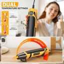 SEEKONE Mini Heat Gun, 350W 2-Temp Settings 500 & 842260& 450 Fast Heat Ht Air Gun Tool with Reflector Nozzle and 4.9Ft Long Cable Overload Proteoction for Crafting, Vinyl Wrap and Shrink Tubing