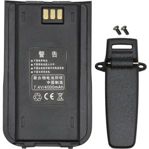 MD380 Battery with USB C Charging 4000mAh [2025 New Version] for TYT Tytera Retevis RT3 RT3S MD-UV380 MD-380U MD-380V MD-380GPS MD-446 Battery and Belt Clip (1)