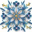 BYGFHLYW 5D Crystal Art Diamond Painting Kits for Adults, Elegant Blue Mandala Flower Diamond Art Kits for Adults Beginner, DIY Diamonds Dot Gem Painting for Home Wall Decor 11.8x11.8inch