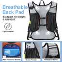 Lightweight Hydration Backpack, Running Backpack with 2L Water Bladder, Hydro Water Daypack for Cycling Hiking Rave for Men Women