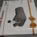 Homemate Electric Heated Blanket Twin Size - 62"x84" Heating Blanket Twin Size 1/2/4/6/8 Hours Auto-Off 10 Heat Level Over-Heat Protection Flannel Sherpa ETL Certification (18 - Light Beige)