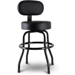 EASTROCK Guitar Stool with Backrest  Guitar Stools for Adults, Guitar Chairs with Padded Cushion and Footrest, Suitable for Acoustic, Electric & Bass Guitars