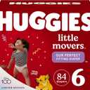 Huggies Little Movers Baby Diapers, Size 6 (35+ lbs), 84 Ct