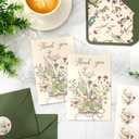 Whaline 24Pcs Spring Retro Floral Thank You Cards with Envelopes and Stickers Mother's Day Wildflower Vase Greeting Card Watercolor Floral Blank Note Cards for Party Supplies