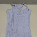 VICHYIE Summer Sexy Tank Top Women Ribbed Knit Scoop Button Down Sleeveless Cami Shirt Blue Grey L