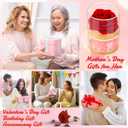 2 x Mother's Day Rose for Mom,Home Scent Rose Real Fragrance Rose Last,Eternal Flowers Rose Gifts for Women/Her/Mom/Wife Girlfriend,Perfect Decoration for Bedroom and Office. (Red)