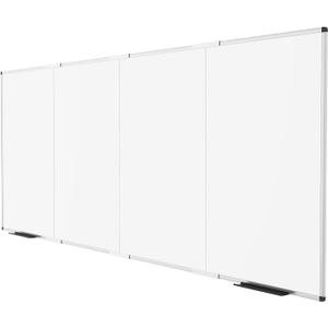 VIZ-PRO Magnetic Dry Erase Board, 120 X 48 Inches, Foldable Wall-Mounted Whiteboard with Silver Aluminum Frame & Marker Tray for School Office and Home 10' X 4'