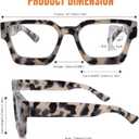3 Pack Progressive Multifocal Reading Glasses for Women Retro Square Multifocus Readers Blue Light Computer Glasses, 2.5 x