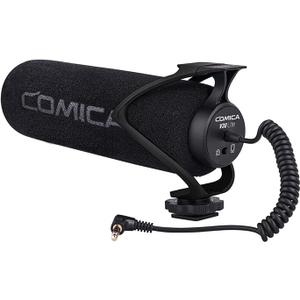 COMICA CVM-V30 LITE Video Microphone,Super-Cardioid Condenser On-Camera Shotgun Microphone for Canon Nikon Sony Panasonic DSLR Cameras,Mic for iPhone Android Smartphone with 3.5mm Jack(Black)