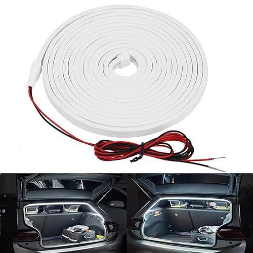 Car Trunk LED Light Strip, 4M Waterproof Atmosphere Light, White (white)