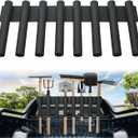 mopam Shovel Holder for Truck Landscape Hand Tool Rack with 8 Holes in 2 Groups Heavy Duty Trailer Tool Rack Truck Bed Tool Box Mount Garden Tool Organizer for Rakes Snow Shovels Hoes