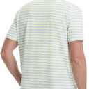 M MAELREG Mens Golf Shirts Dry Fit Moisture Wicking Performance Sports Short Sleeve Striped Collared Polo Shirts for Men (XXXL)