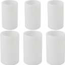 JEUIHAU 6 PCS 2 Sizes Cylinder Candle Molds, Silicone Candle Mold, Pillar Candles Resin Mould for Candle Making, Epoxy Resin Candle Soap Molds for Resin Casting, Clay Crafting, White
