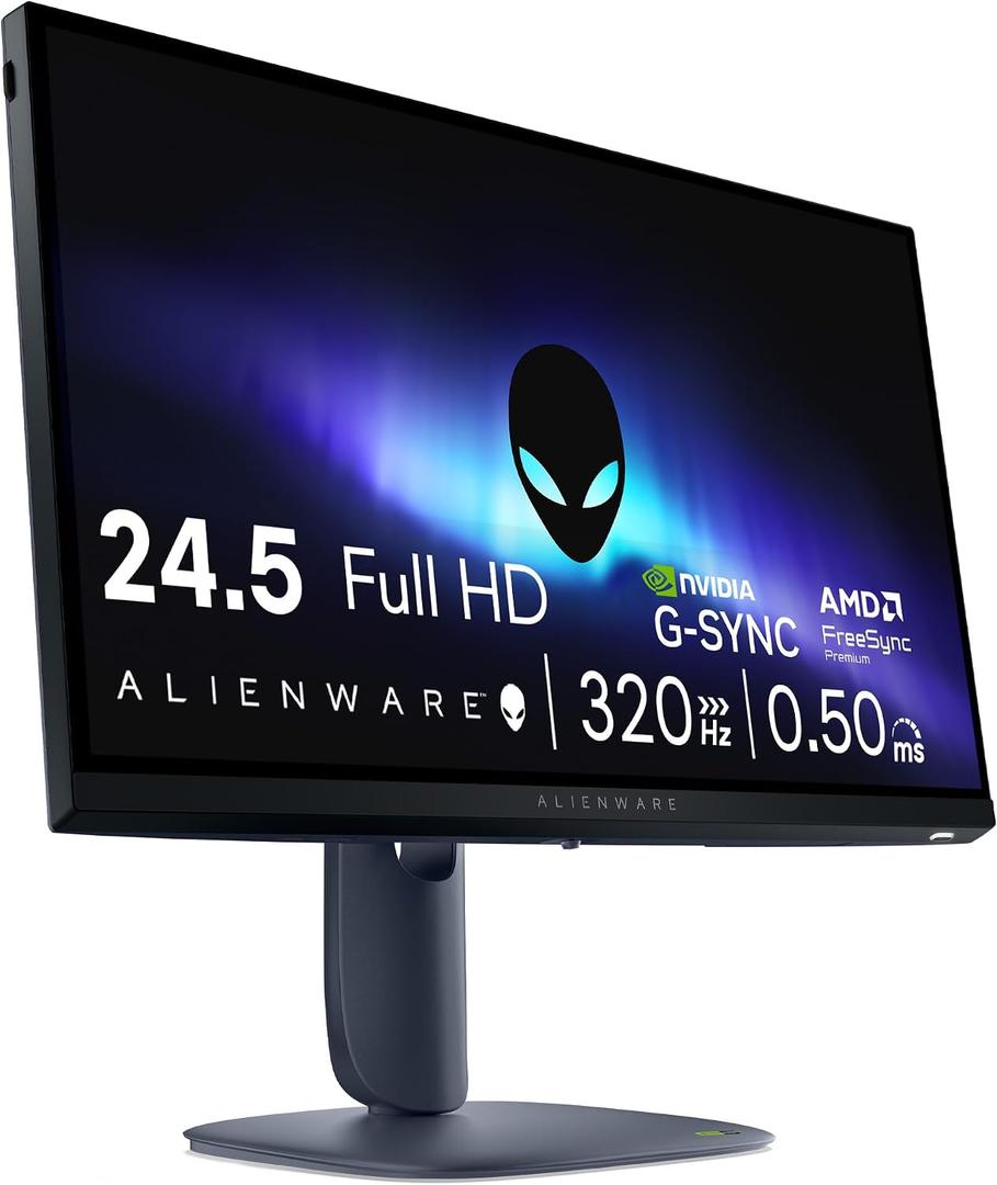 Alienware 25 320Hz Gaming Monitor – AW2525HM - 24.5-inch Full HD (1920×1080) 320Hz 0.50 ms Display, Fast IPS, AMD FreeSync Premium, G-SYNC Compatible, VESA AdaptiveSync, 16.7 Million Colors